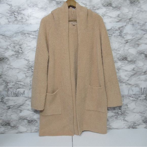Barefoot Dreams Sweaters - Barefoot Dreams CozyChic Knit Hooded Long Cardigan Coatigan Size Large